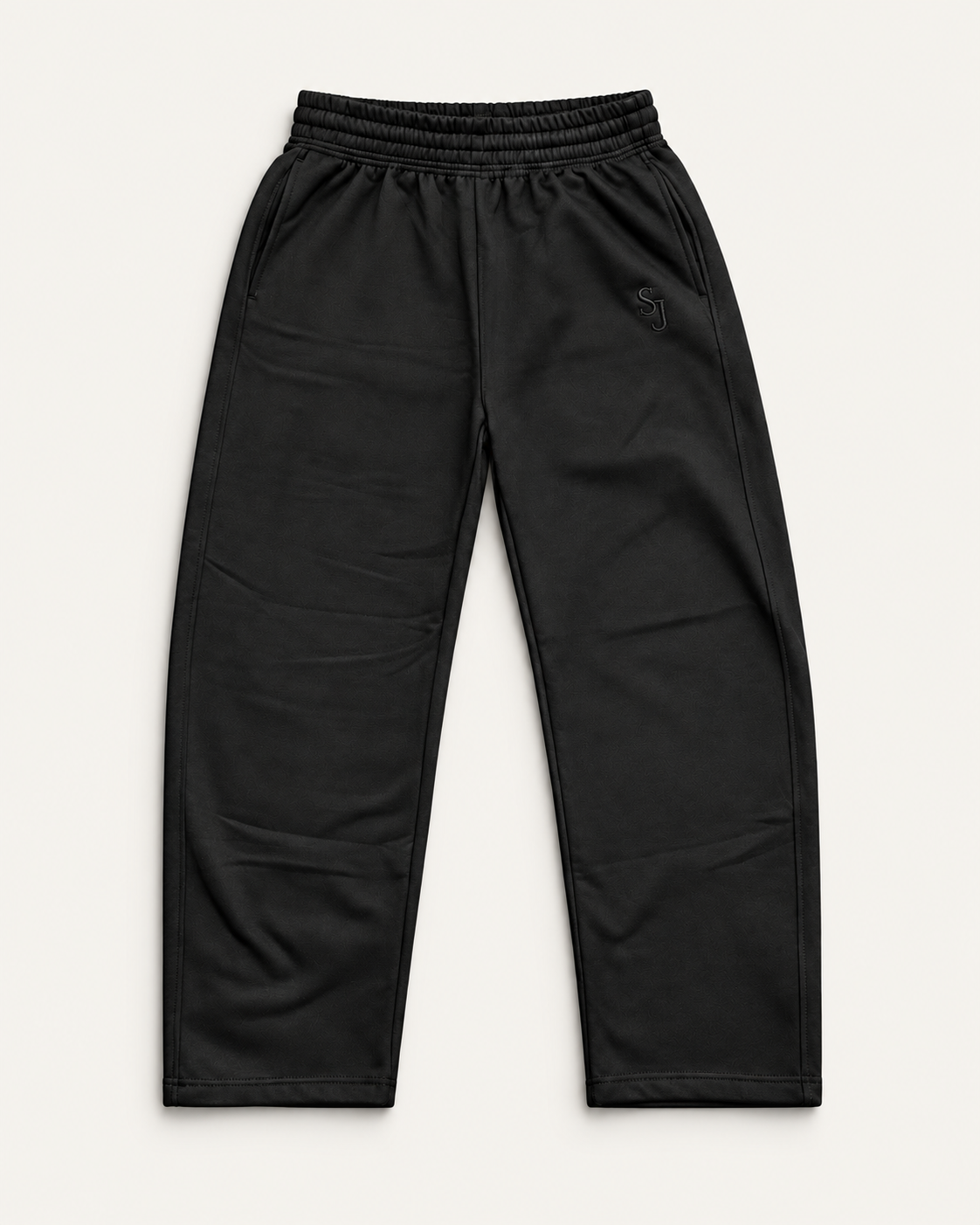 Black Signature Sweatpants, full garment front view