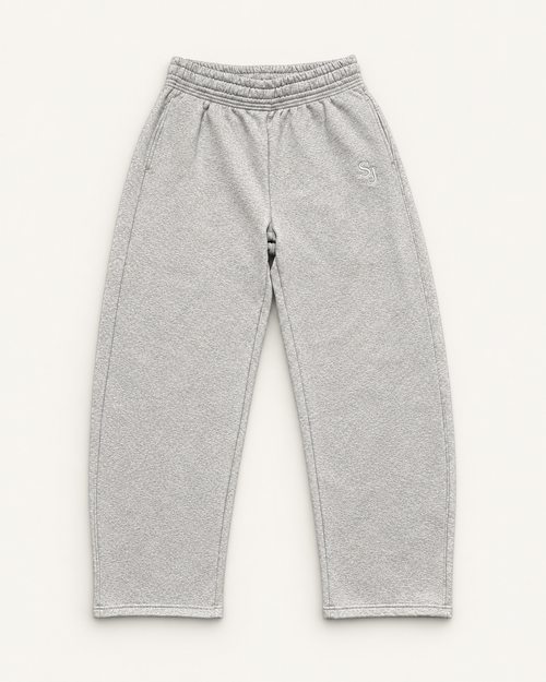 Gray Signature Sweatpants, full garment front view